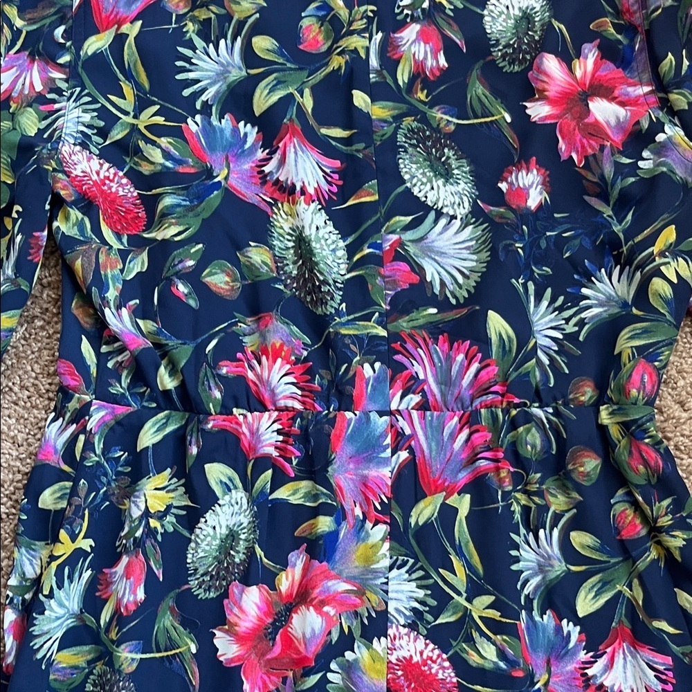 J. Crew Navy Floral Dress - Picture 15 of 16